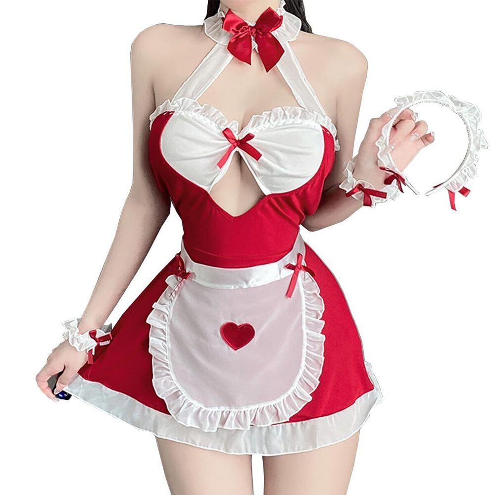 4361 Maid Outfit Lolita Cosplay Lingerie Kawaii Cat Maid Apron Sexy Bunny